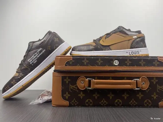 Rep TBK x Jordan OW Off-Louis 1 LOW Air AJ1 0504